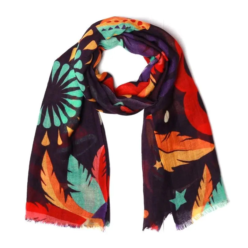 Namaskar Merino wool and silk scarf for women.