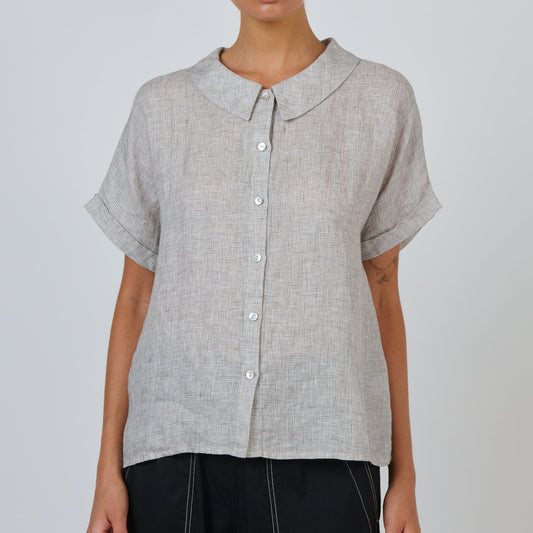 Naturals BY O&J women's quality soft linen shirt in natural.