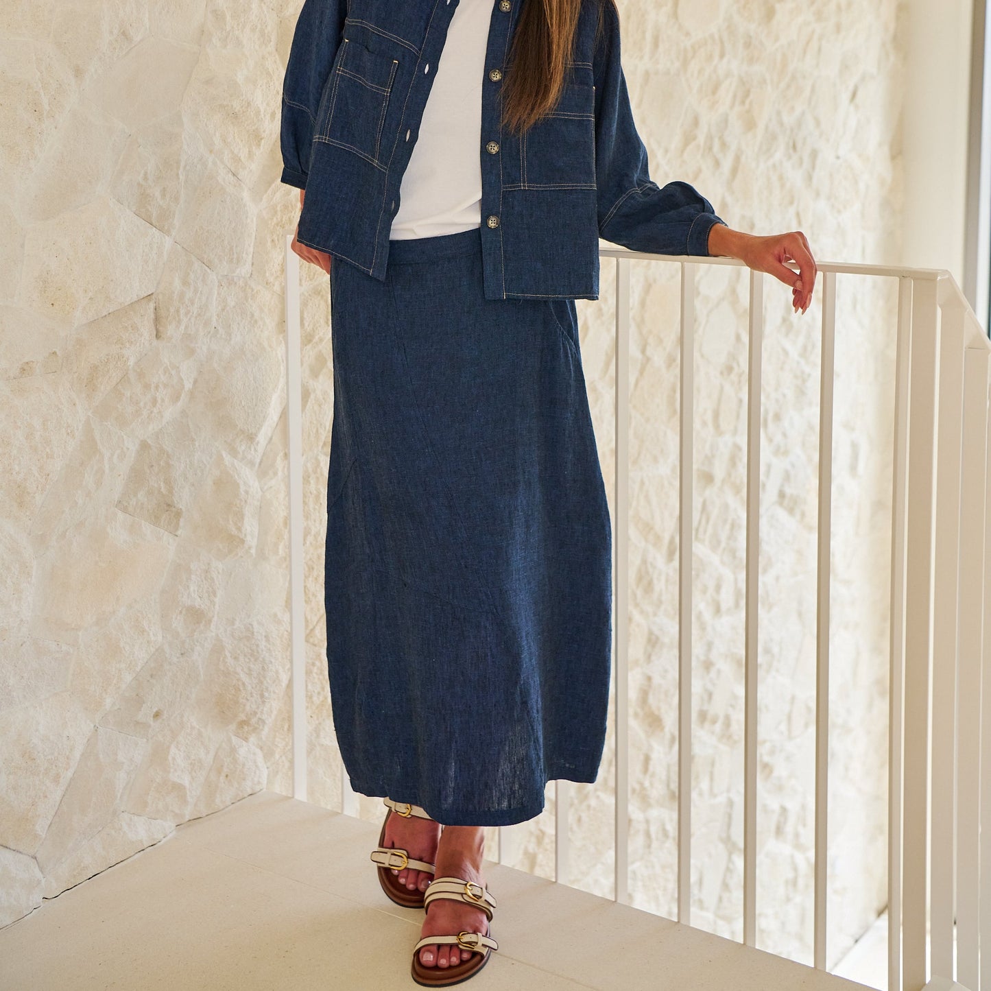 Naturals By O&J skirt and jacket in Eclipse