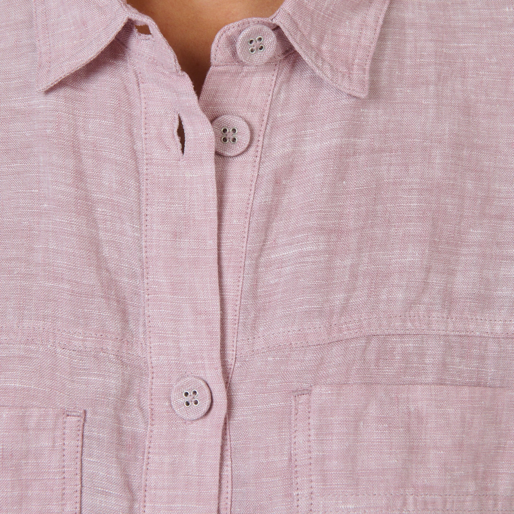 Naturals by O&J Linen Jacket in Radish k GA58