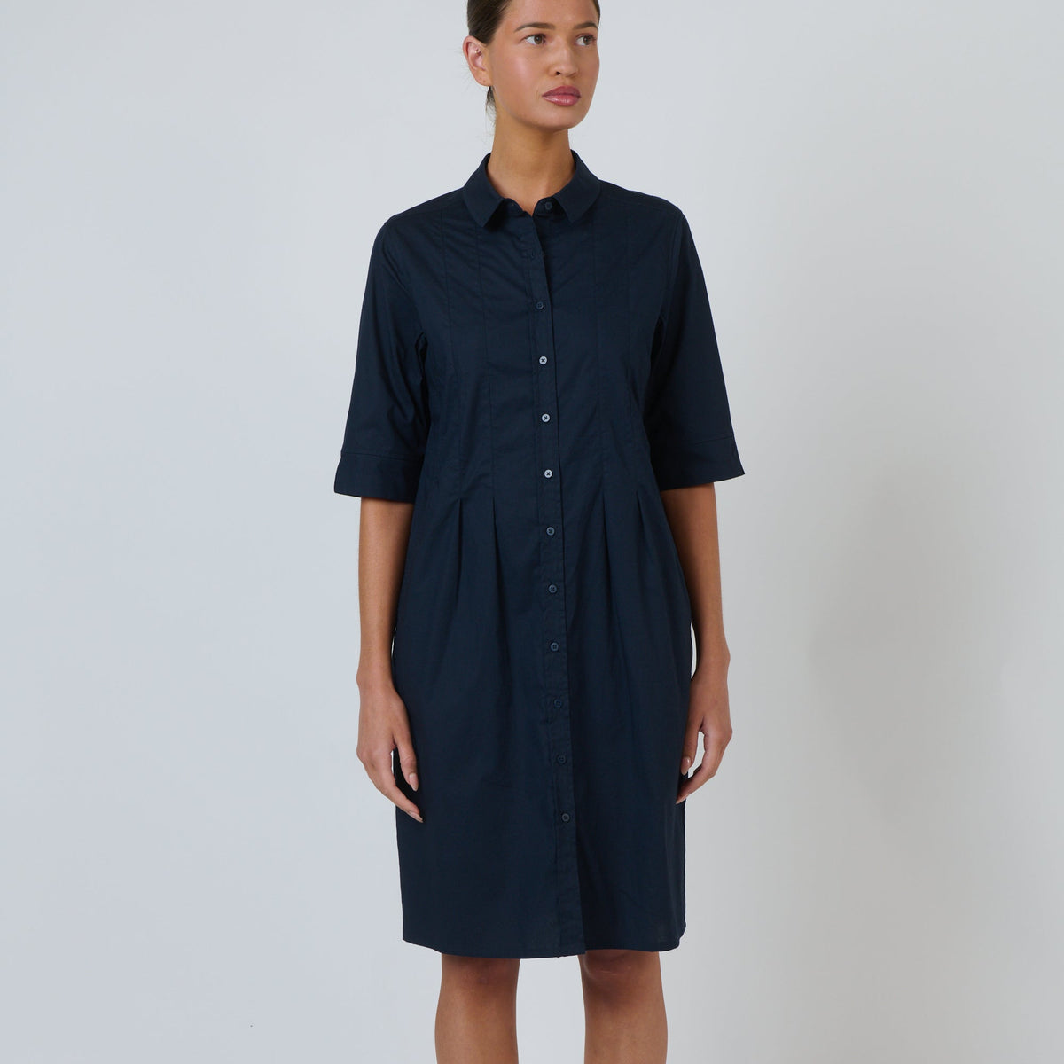 Naturals by O&J - Poplin Dress - Ink