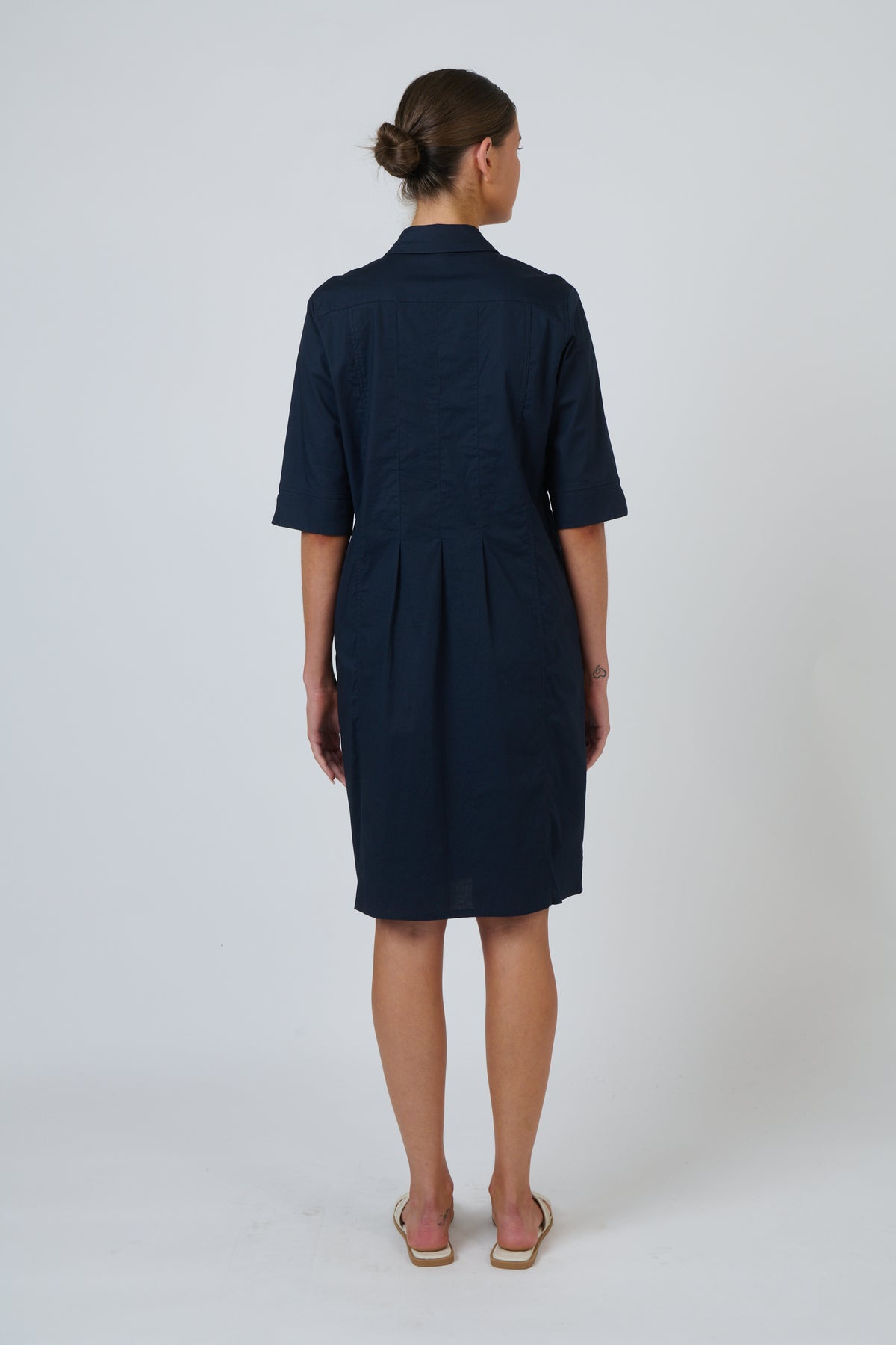 Naturals by O&J - Poplin Dress - Ink