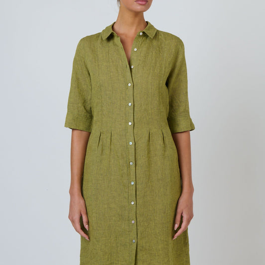 Naturals by O J Linen Dress Balsam Front View Berrimas Overflow
