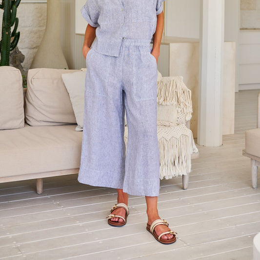 Naturals by O J Linen Pants Sliver Lifestyle Berrimas Overflow