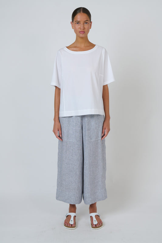 Naturals by O J Linen Pants Sliver Front View Berrimas Overflow