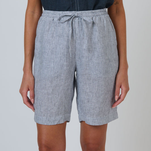 Naturals by O J Linen Shorts Sliver Front View Berrimas Overflow
