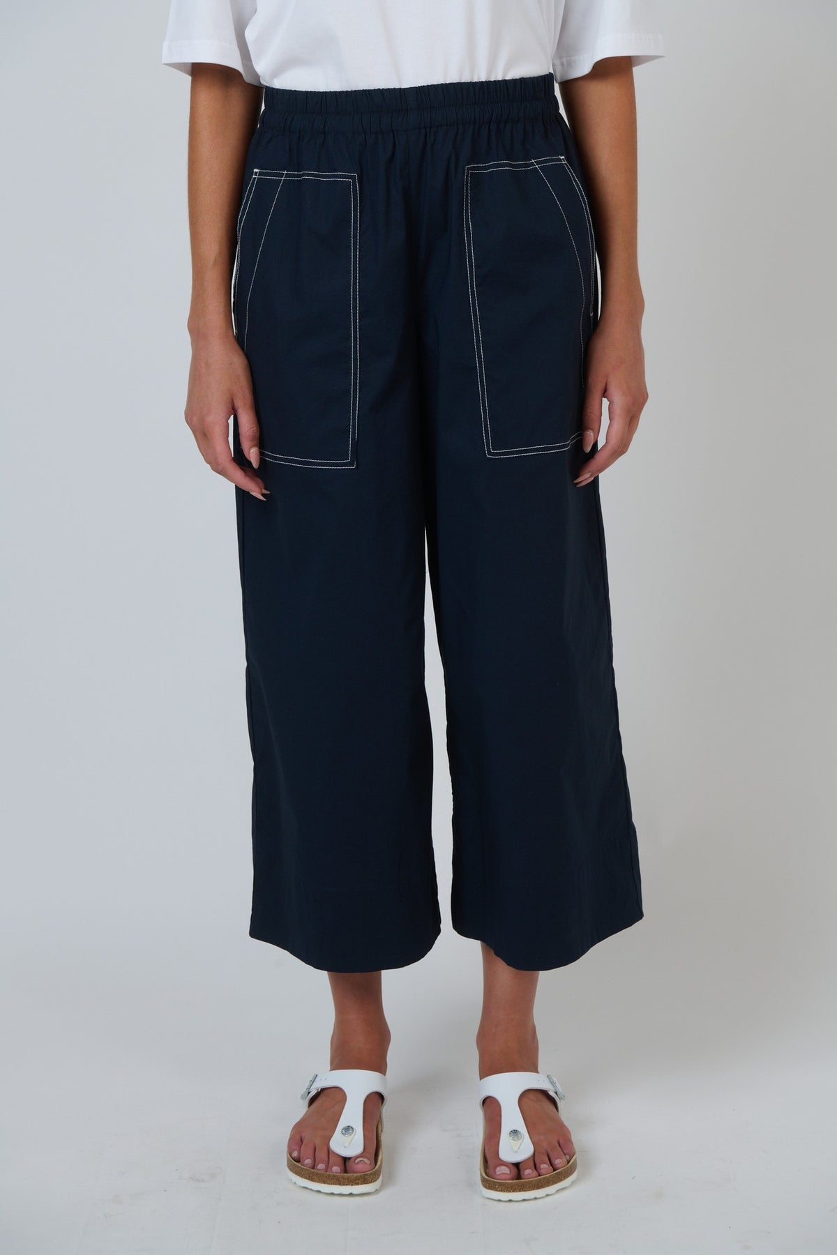 Naturals by O J Poplin Pants Ink Front View Berrimas Overflow