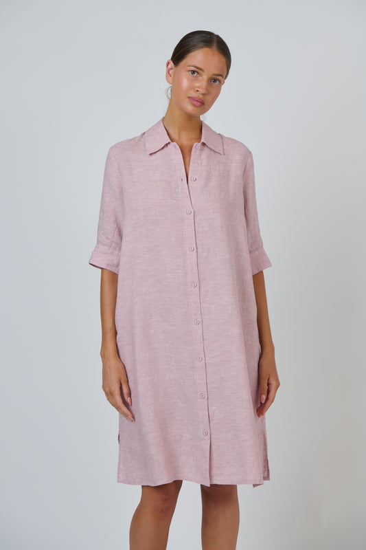 Naturals by O&J Shirtdress in Linen Radish GA513