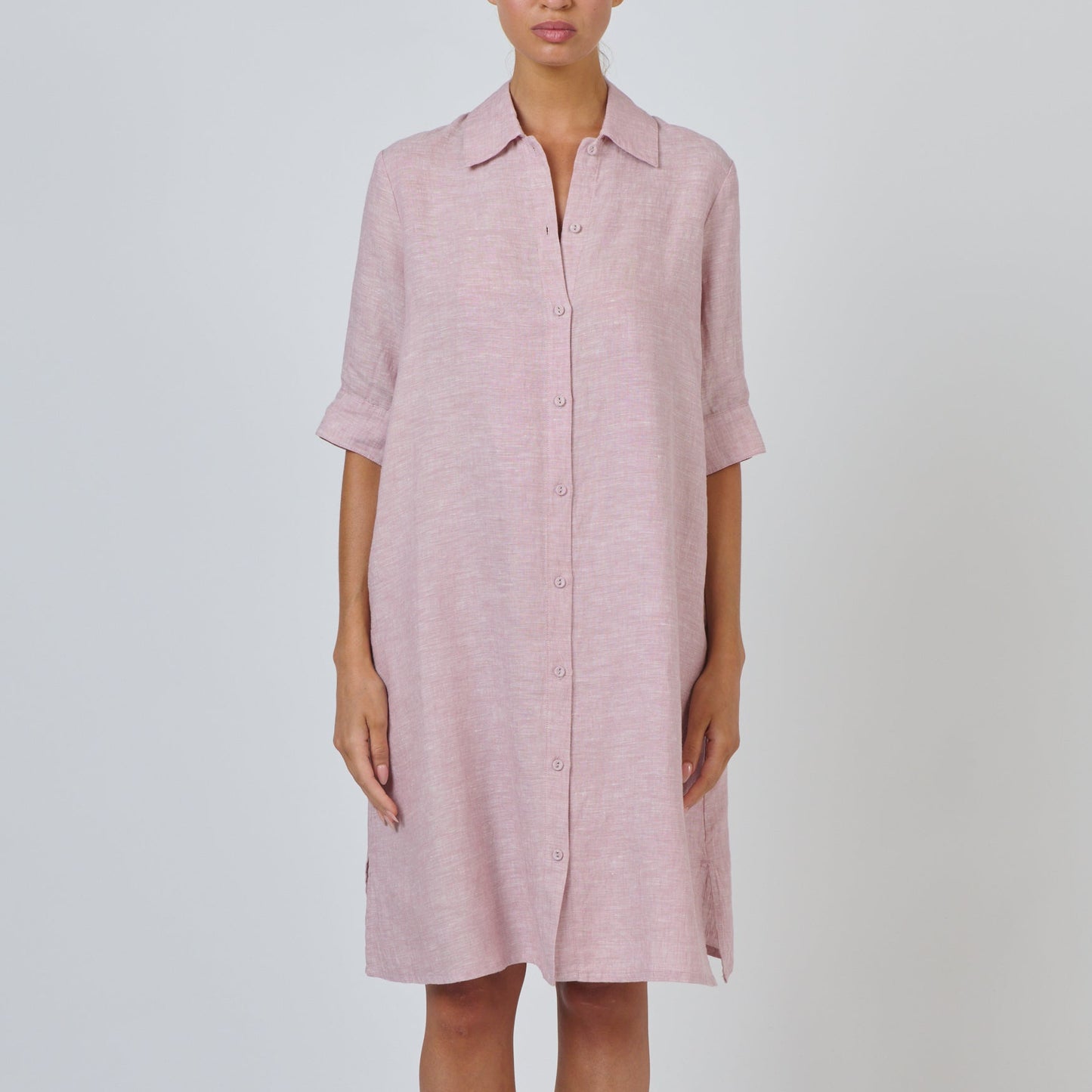 Naturals by O&J Shirtdress in Radish or pink GA513