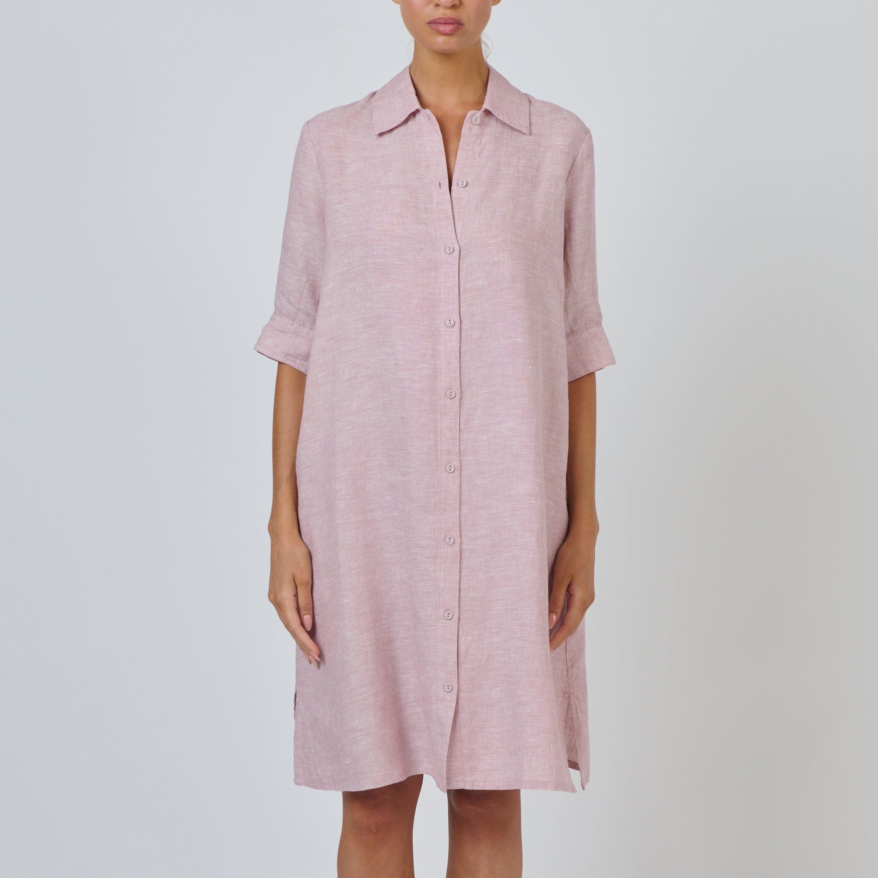 Naturals by O&J Shirtdress in Radish or pink GA513