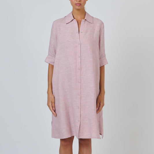 Naturals by O&J Shirtdress in Radish or pink GA513