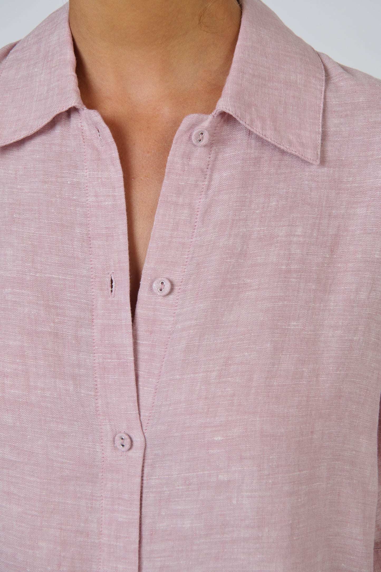 Naturals by O&J Shirtdress in Radish GA513 A collar and covered buttons