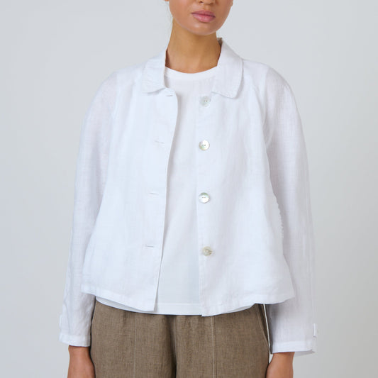 Naturals by O&J White Linen Jacket GA715 - elegant