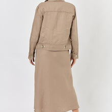 Naturals by O&J A-Line skirt in beige.