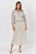 Naturals by O&J Bias Cut Line Skirt in Sand.