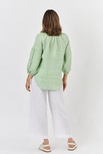 Naturals by O&J linen top in Poire.