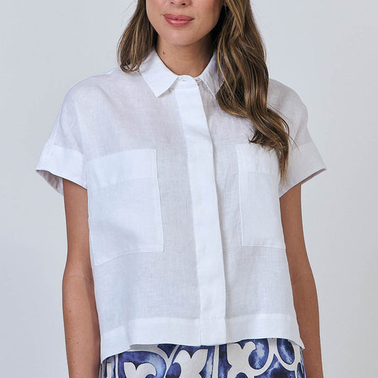 White linen shirt for women from Naturals by O&.