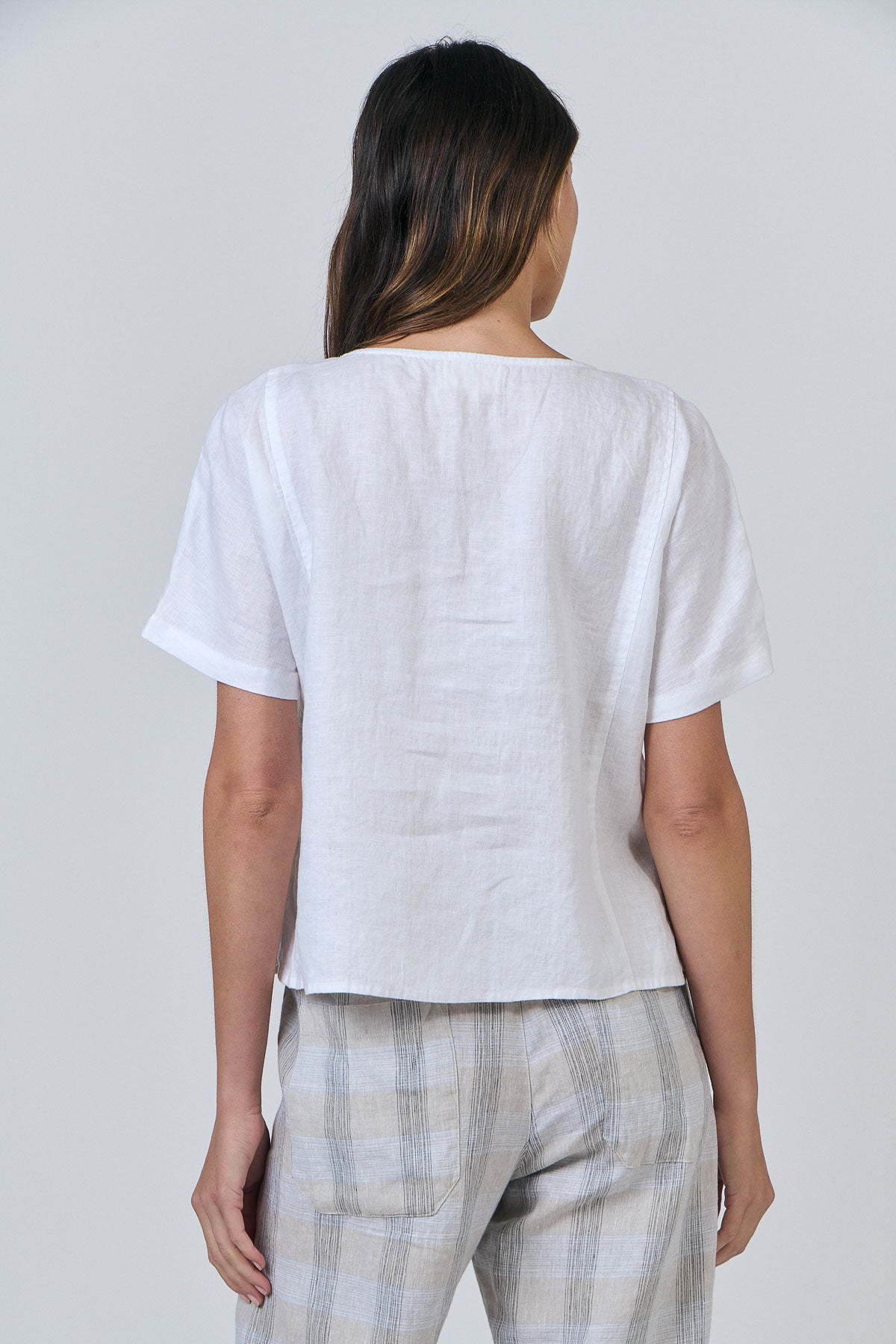 White linn top - all natural fibres.