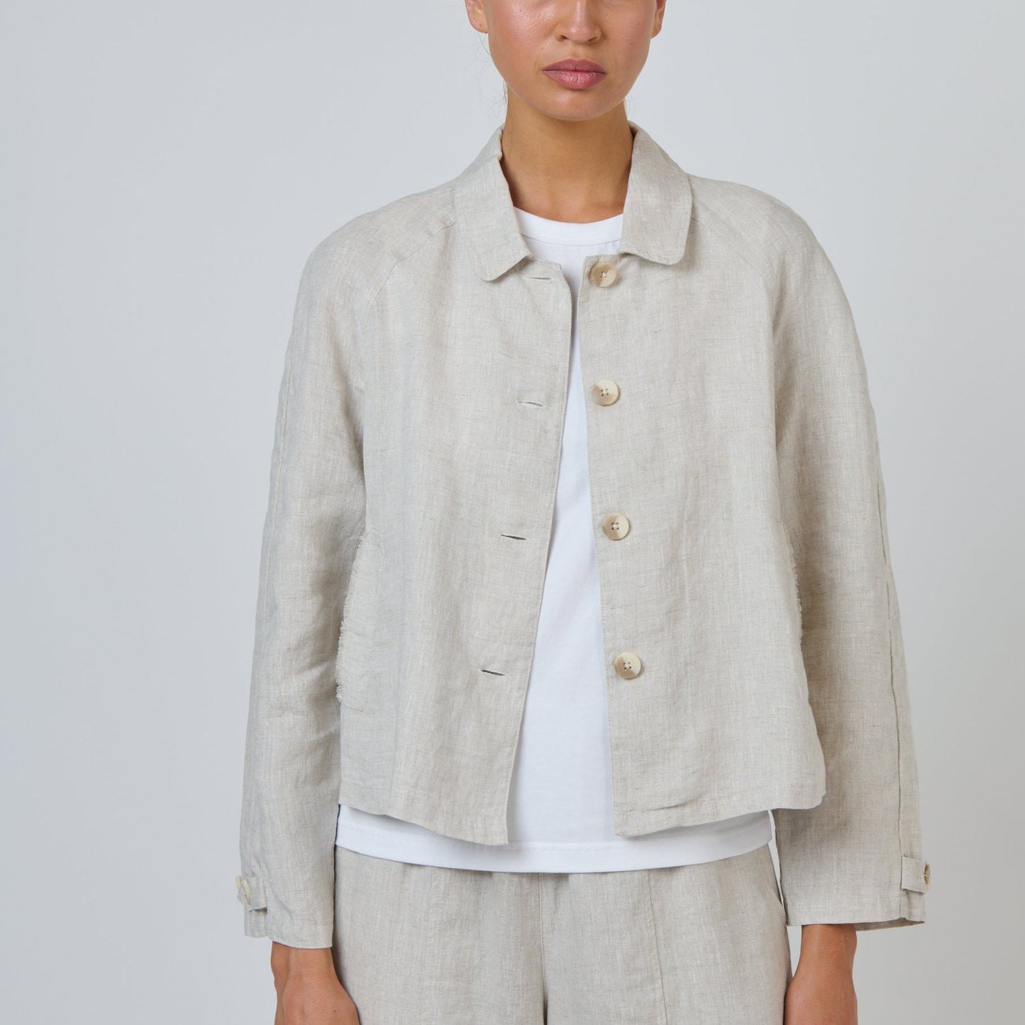 Naturals by O&J - Linen Jacket - Sand