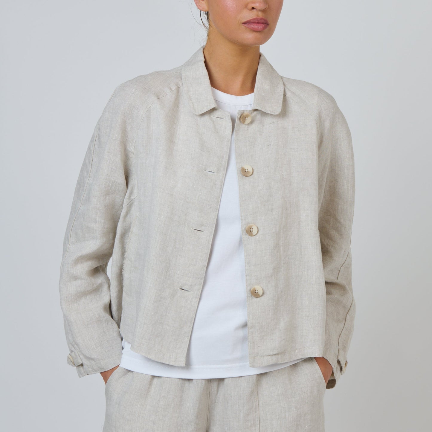 Naturals by O&J - Linen Jacket - Sand