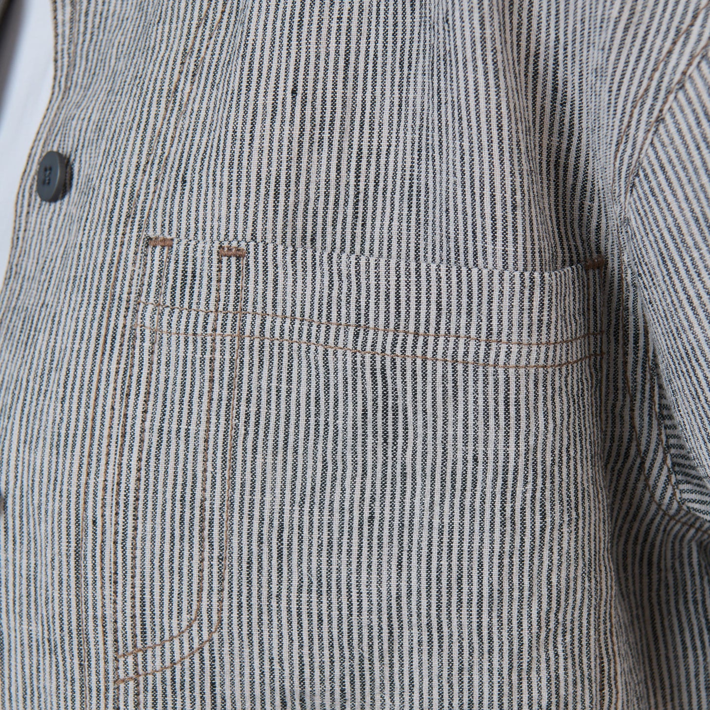 Naturals by O&J Linen jacket GA732 in a pin stripe Rue with pocket