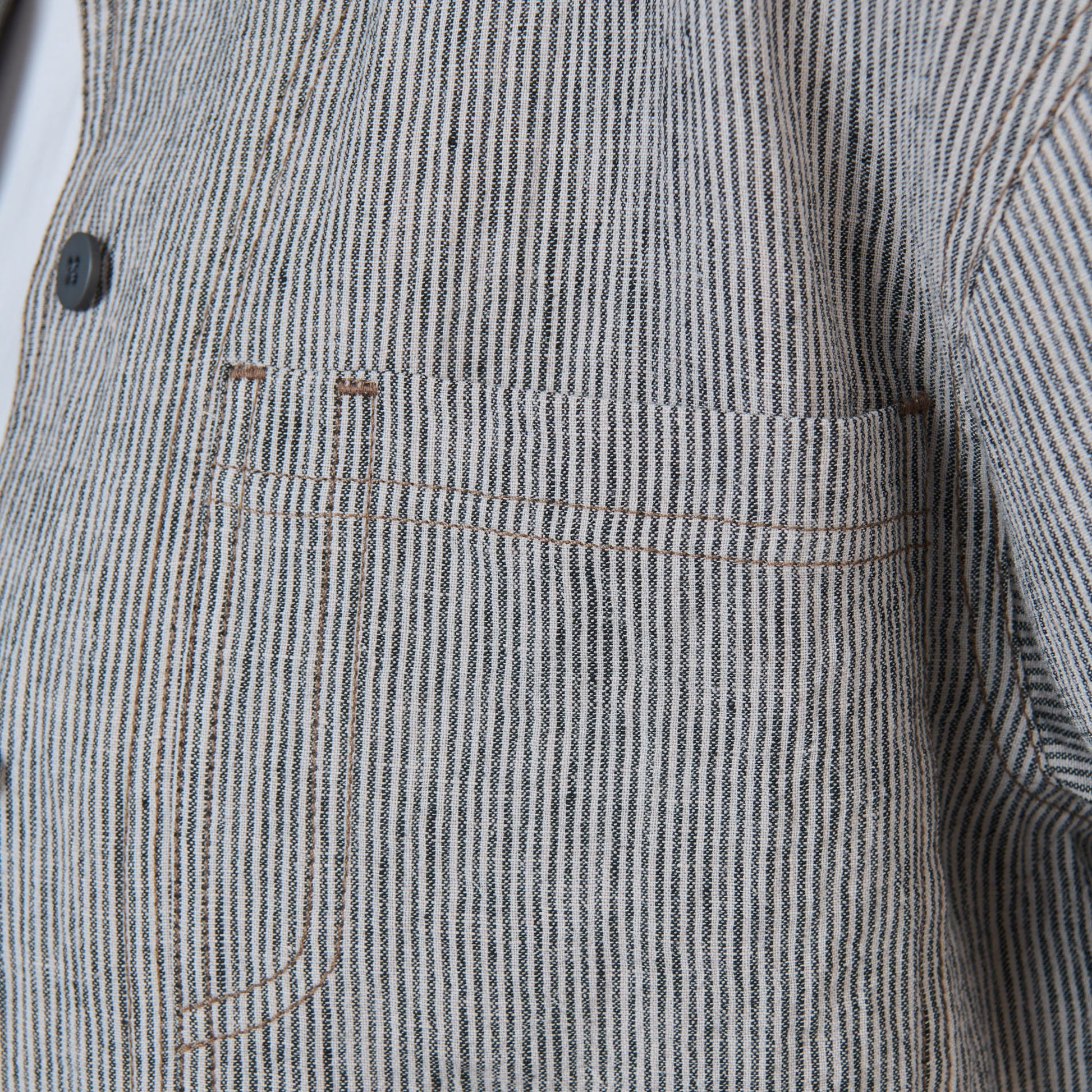 Naturals by O&J Linen jacket GA732 in a pin stripe Rue with pocket
