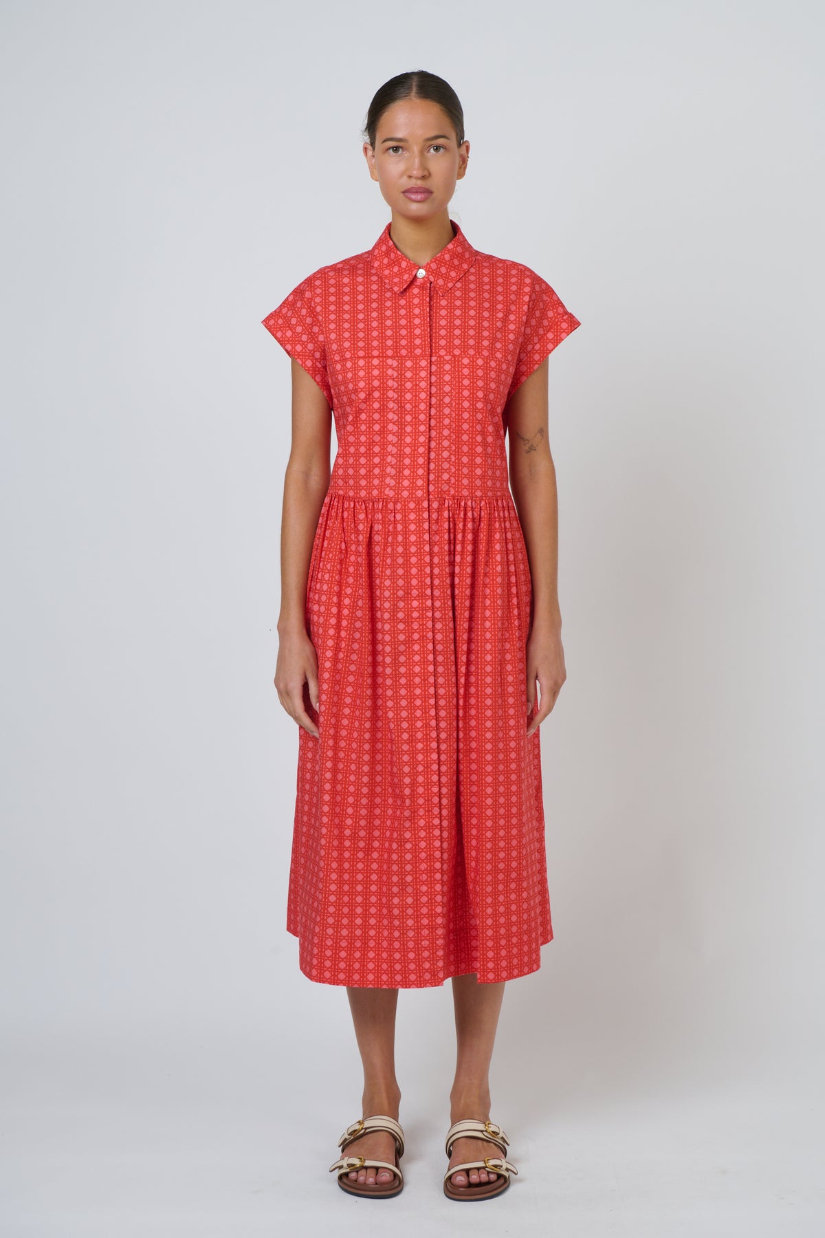 Naturals by O&J - Poplin Dress - Cannage