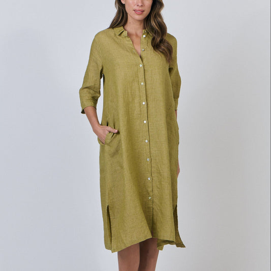 Naturals by O&J all naturals fibres linen shirt dress.