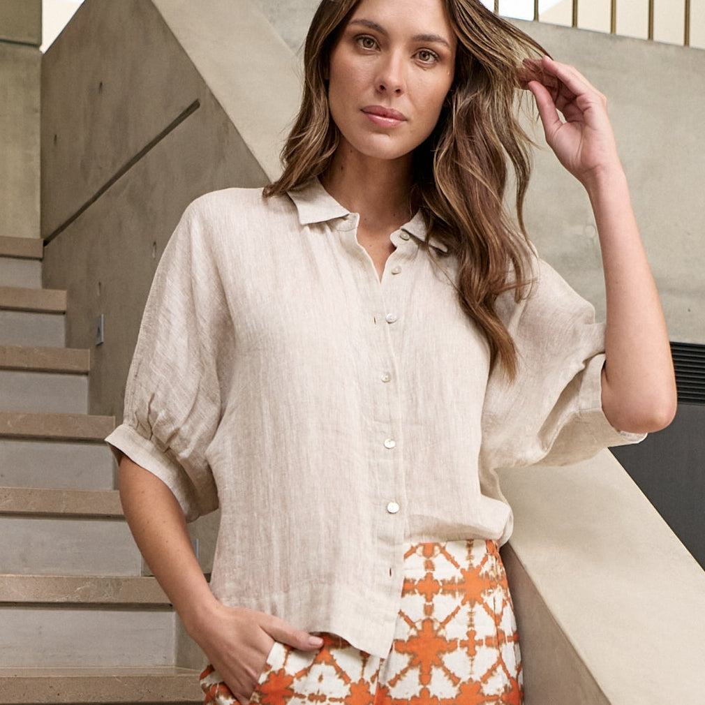 Naturals by O&J soybean top all linen.