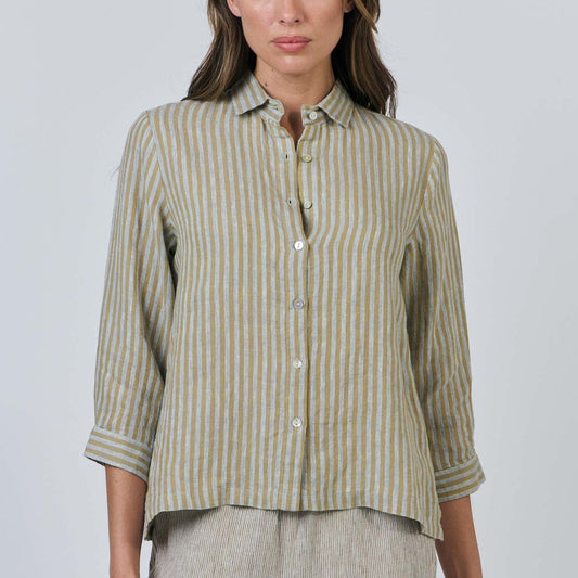 Naturals by O&J. GA569 striped shirt in reed.