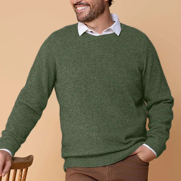 Noble Wilde possum men's jumper in green