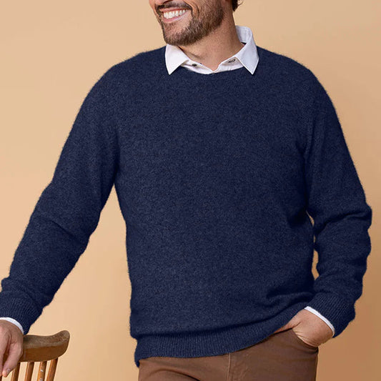 Possum & Merino Wool Sweaters for Men. Navy Blue