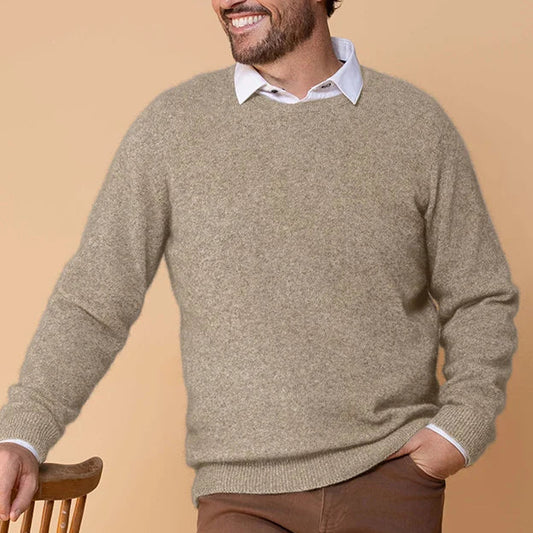 Men's possum jumper in natural