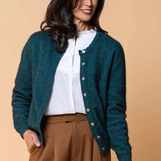 Possum cardigan for women Paua