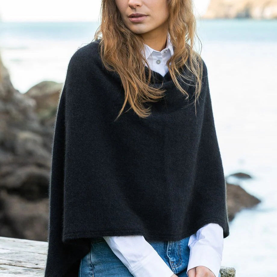  Quality Possum and Merino Wool knitwear. Noble Wilde North Cape in Black