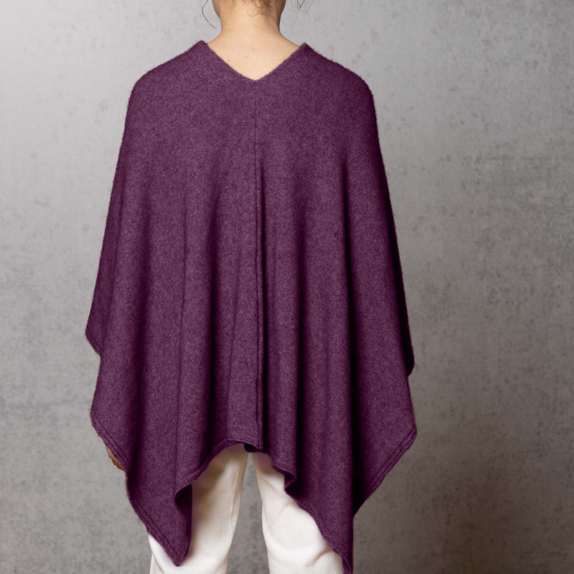 Women's possum poncho from Noble Wilde in purple