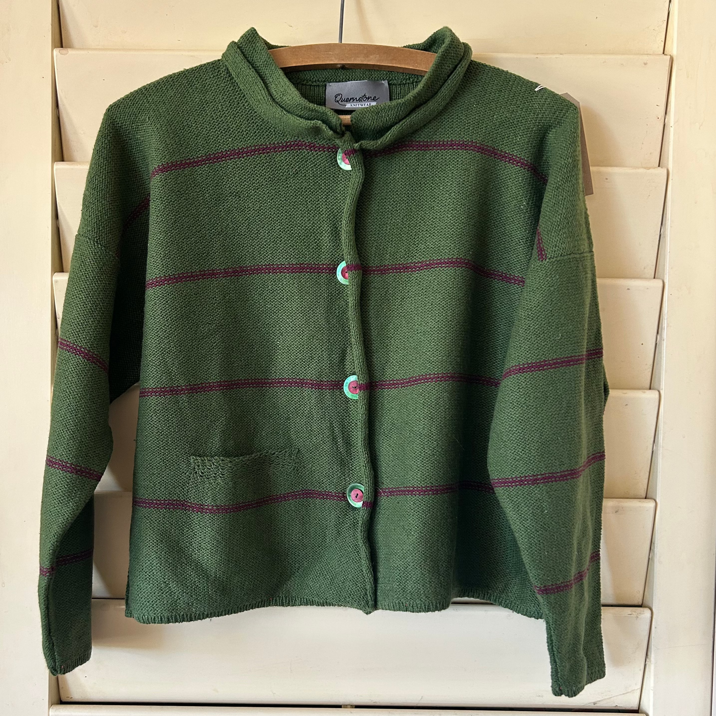 Orkney knitwear short jacket in green