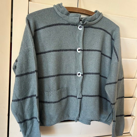Orkney hand knit. Women's jacket wool and silk.