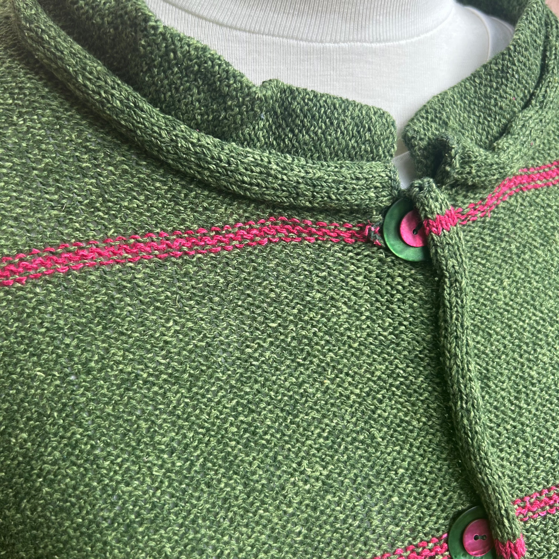 Quernstone Orkney island Knitwear Green cardigan