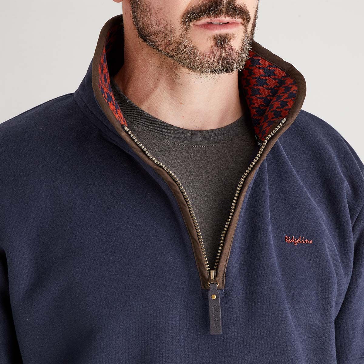 Qality cotton 1/4 zip top for men