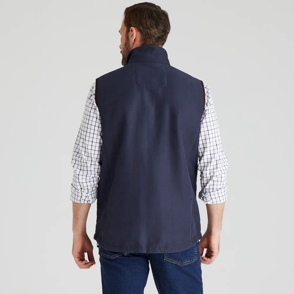 Men's moleskin like zip outdoor vest