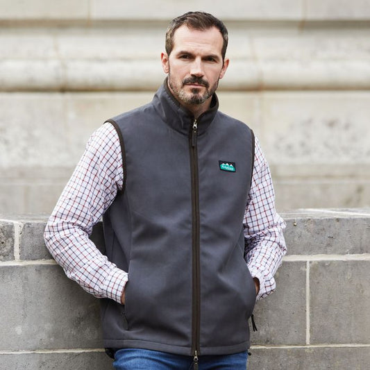 Men's sleeveless zip jacket or vest, gilet warm and windproof.