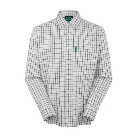 Men's quality work shirt in 100% cotton. Green checked