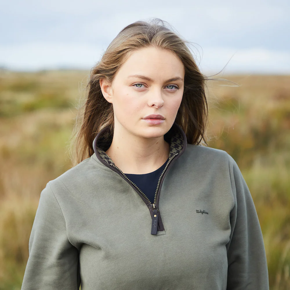 Women's cotton 1/4 zip top