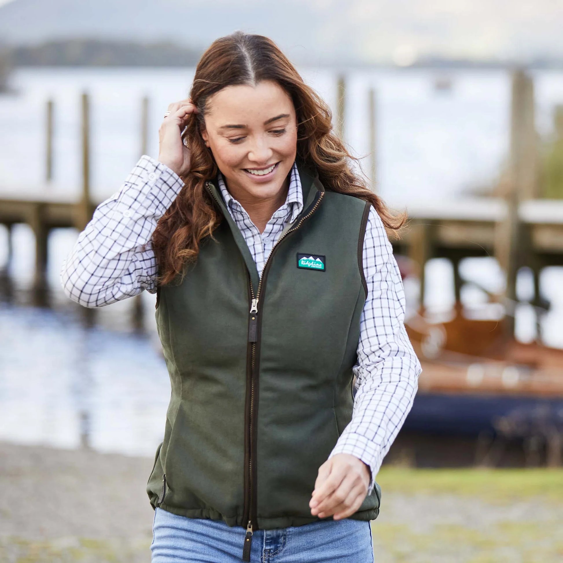 Women's zip vest. warm windproof and hard wearing.