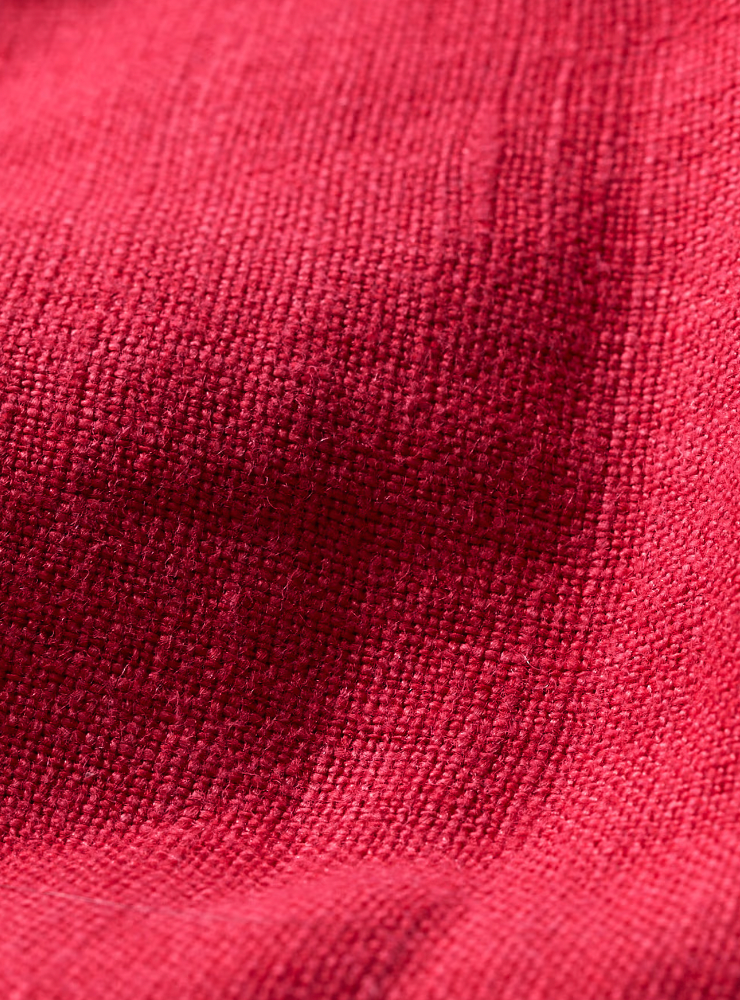 SEASALT's Arame Linen Jacket in Rudder, close up of linen