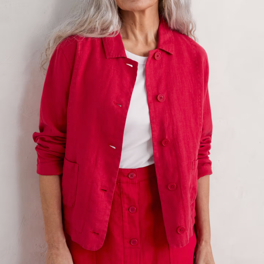 SEASALT's Arame Linen Jacket in Rudder