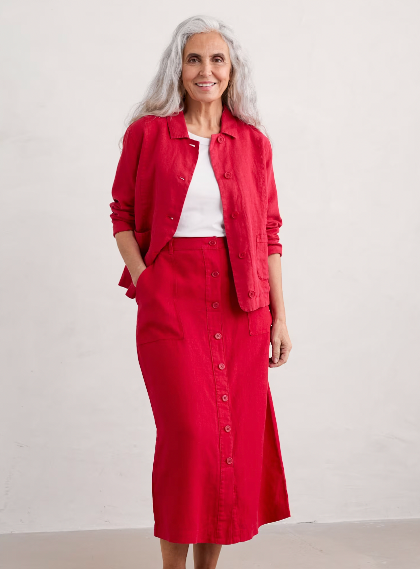 SEASALT's Arame Linen Jacket in Rudder