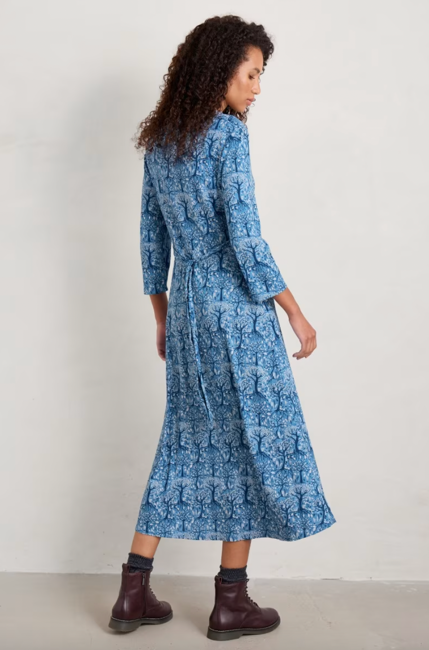 SEASALT's Carwynenn Dress in Blue, back view