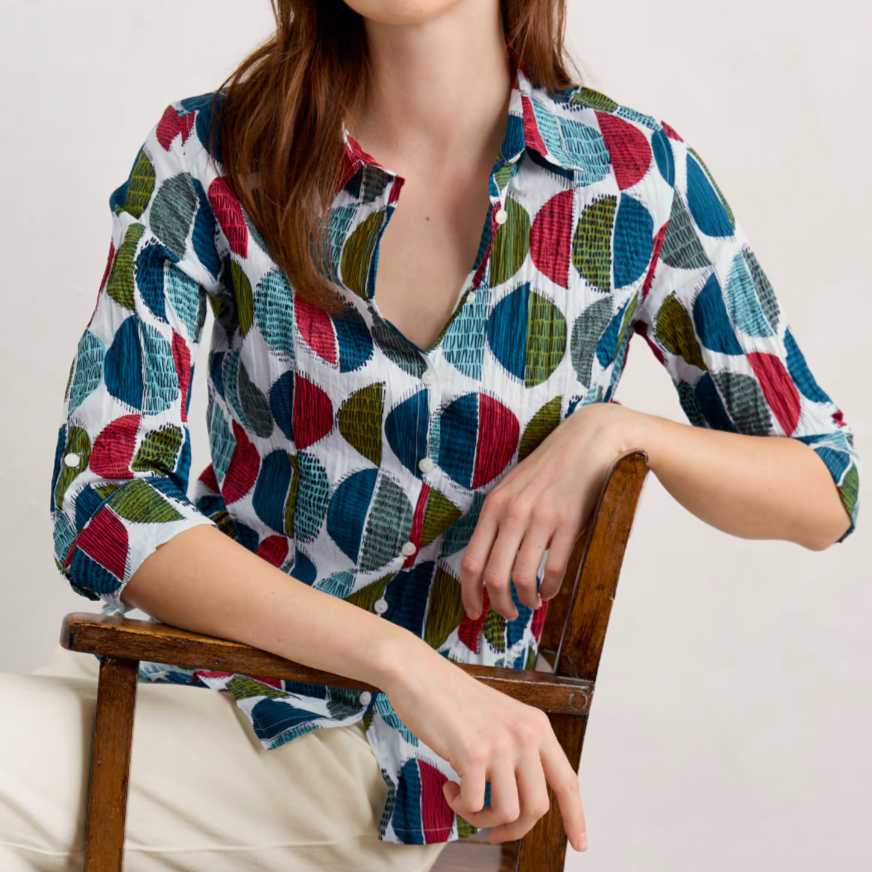 SEASALT's Larissa Shirt in Floral Terrain Chalk